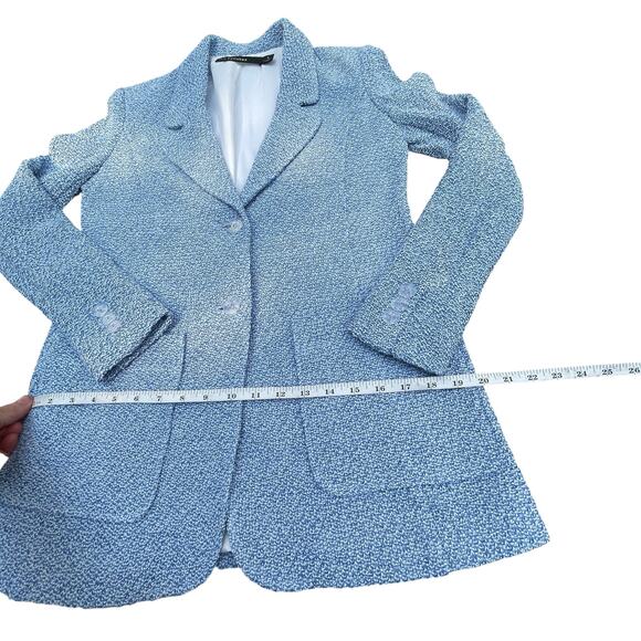 IRIS SETLAKWE Linen/Cotton Blue Two-Button Blazer - Picture 6 of 14